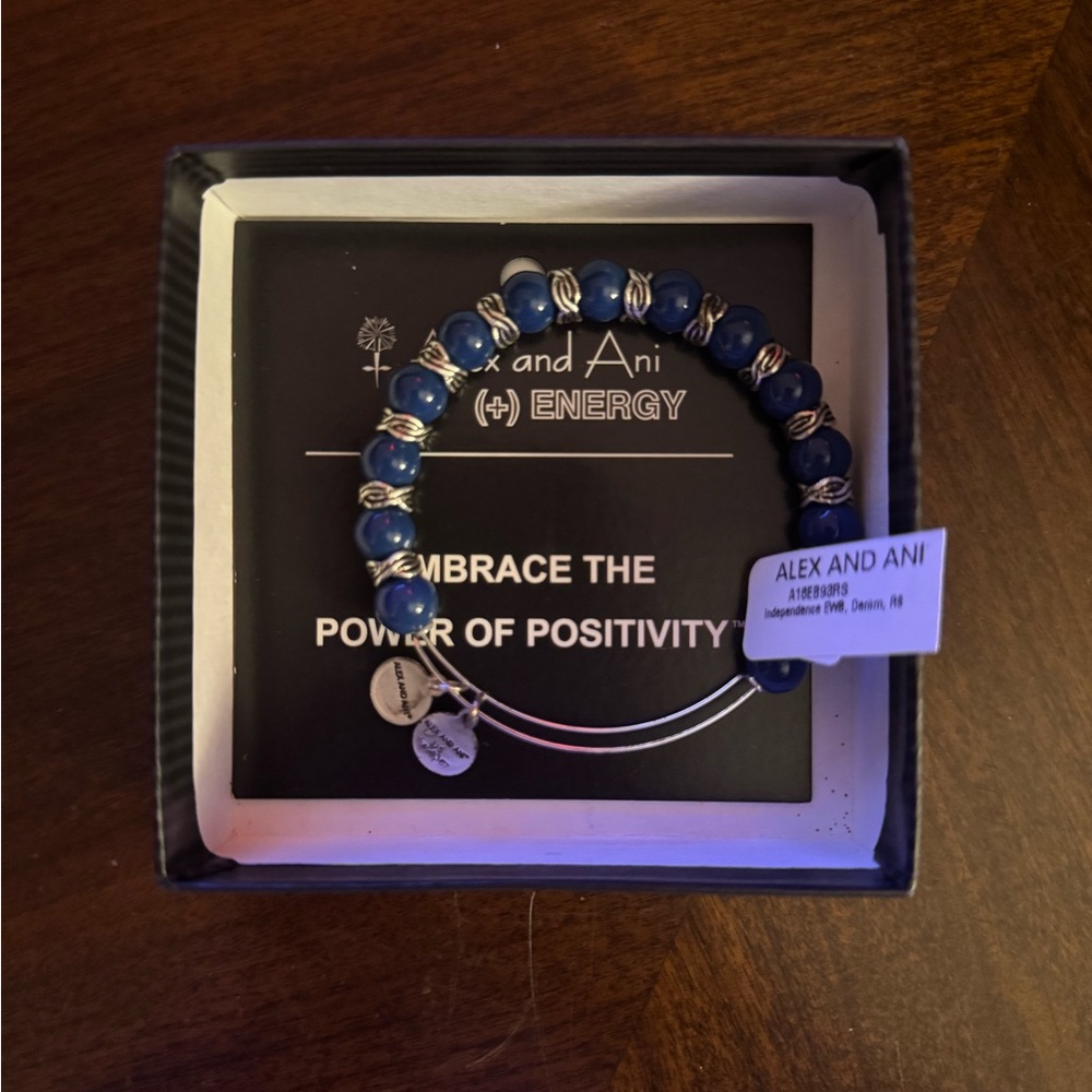 Alex and Ani Blue Beaded Bracelet